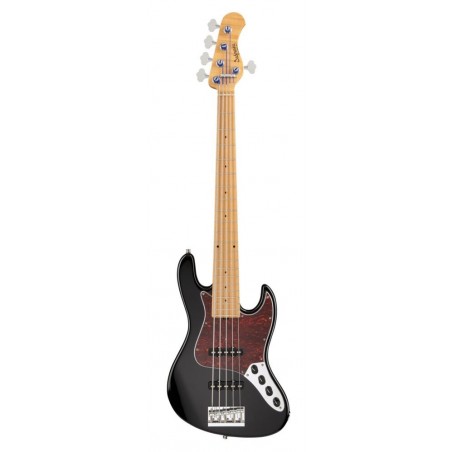 Sadowsky MasterBuilt 21-Fret Vintage J/J Bass, Swamp Ash Body, 5-String - Solid Black High Polish - 1