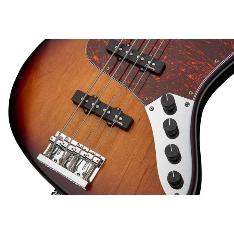 Sadowsky MasterBuilt 21-Fret Vintage J/J Bass, Red Alder Body, 4-String - '59 Burst Transparent Satin - 4