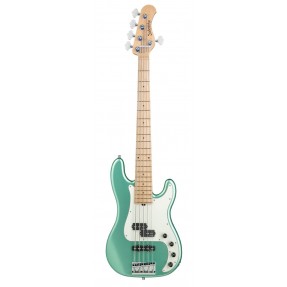 Sadowsky MetroLine 21-Fret Hybrid P/J Bass, Swamp Ash Body, 5-String - Solid Sage Green Metallic Satin - 1