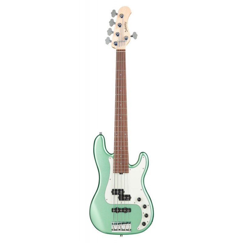 Sadowsky MetroLine 21-Fret Hybrid P/J Bass, Red Alder Body, 5-String - Solid Sage Green Metallic Satin - 1 Sadowsky MetroLine 21-Fret Hybrid P/J Bass, Red Alder Body, 5-String - Solid Sage Green Metallic Satin - 1