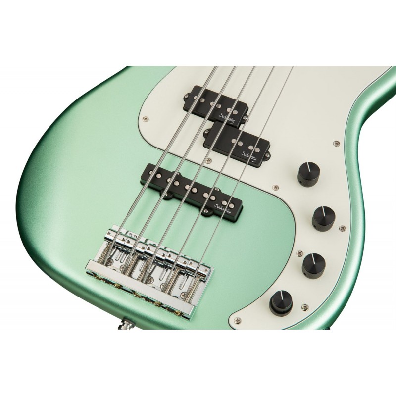 Sadowsky MetroLine 21-Fret Hybrid P/J Bass, Red Alder Body, 5-String - Solid Sage Green Metallic Satin - 5 Sadowsky MetroLine 21-Fret Hybrid P/J Bass, Red Alder Body, 5-String - Solid Sage Green Metallic Satin - 5