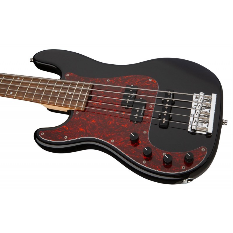 Sadowsky MetroLine 21-Fret Hybrid P/J Bass, Red Alder Body, 5-String, Lefthand - Solid Black High Polish - 4 Sadowsky MetroLine 21-Fret Hybrid P/J Bass, Red Alder Body, 5-String, Lefthand - Solid Black High Polish - 4
