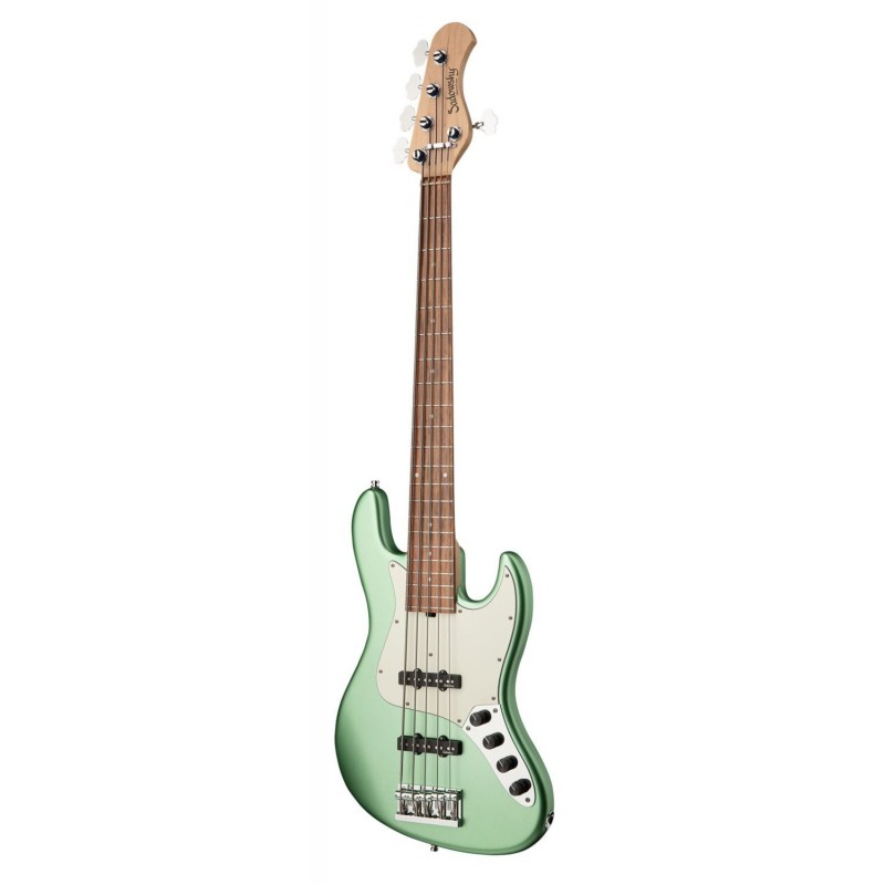Sadowsky MetroLine 21-Fret Vintage J/J Bass, Red Alder Body, 5-String - Solid Sage Green Metallic Satin - 3 Sadowsky MetroLine 21-Fret Vintage J/J Bass, Red Alder Body, 5-String - Solid Sage Green Metallic Satin - 3