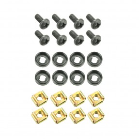 Adam Hall 19" Parts 5927 M8 AH - Komplet 8 śrub M6 x 12 mm z nakrętką klatkową i podkładką w woreczku - 1