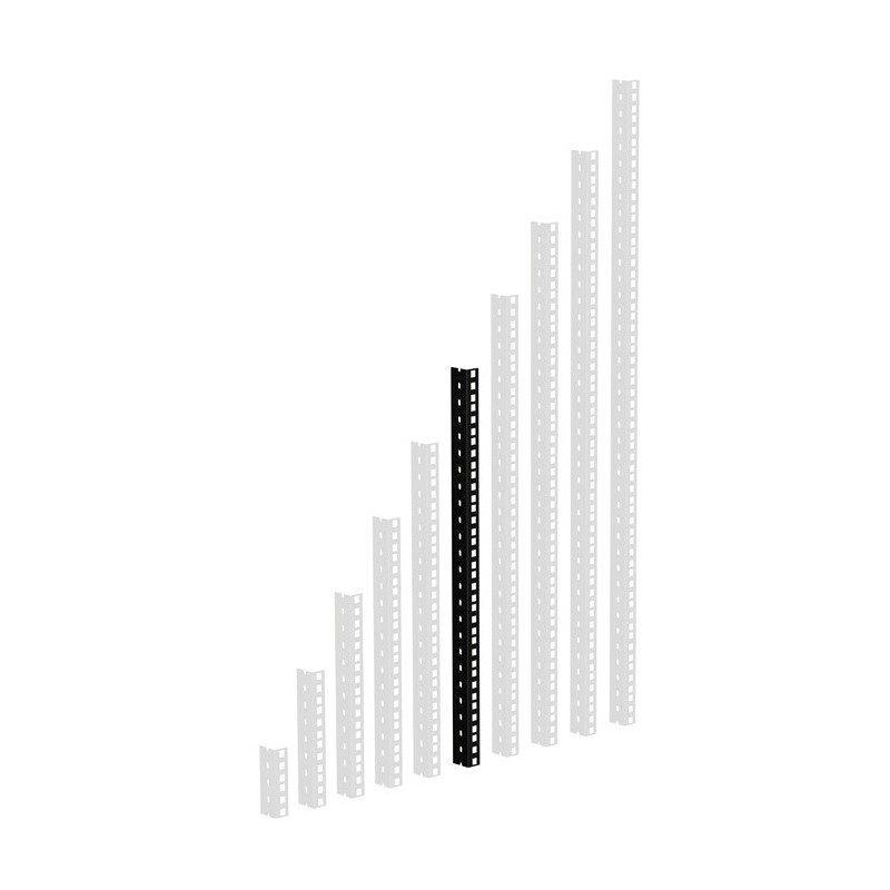 Adam Hall 19" Parts 61535 B 12 - Szyna rack, czarna, 12U, wersja ciężka - 1