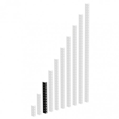 Adam Hall 19" Parts 61535 B 6 - Szyna rack, czarna, 6U, wersja ciężka - 1
