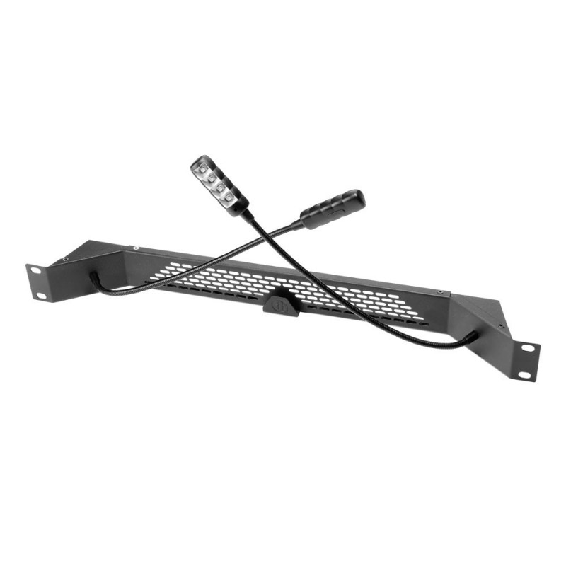 Adam Hall 19" Parts 87463 ULTRA C - Lampka LED COB do stojaka rack z dwoma giętkimi ramionami i możliwością wyboru koloru - 1