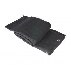 Adam Hall Accessories 0152 X 35 - Etap molton B1 czarny z oczkami czerniony 3 x 5 m - 1