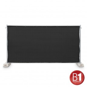 Adam Hall Accessories 0159 X BAU 1 - Osłona ogrodzeniowa, gaza typu 800, 1,76 x 3,41 m, z oczkami, czarna - 1