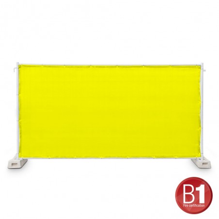 Adam Hall Accessories 0159 X BAU 9 - Osłona ogrodzeniowa, gaza typu 800, 1,76 x 3,41 m, z oczkami, żółta - 1