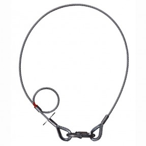 Adam Hall Accessories S 33060 SK - Lina zabezpieczająca 3 mm z hamulcem na wypadek upadku i ogniwem łańcuchowym, długość: 0,6 m