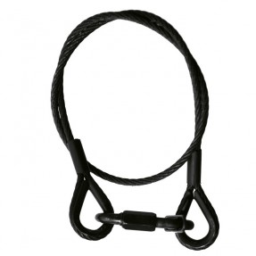 Adam Hall Accessories S 45062 B - Lina stalowa 4 mm z ogniwem zakręcanym, długość: 0,6 m, czarna - 1
