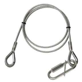 Adam Hall Accessories S 45100 - Lina zabezpieczająca 4 mm z ogniwem zakręcanym, 1 m - 1