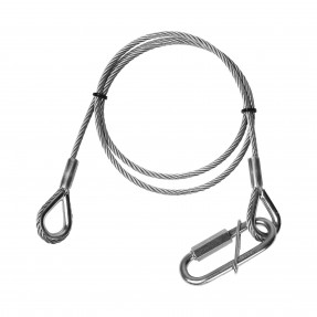 Adam Hall Accessories S 56100 - Lina bezpieczeństwa 5 mm z łącznikiem śrubowym, 1 m - 1