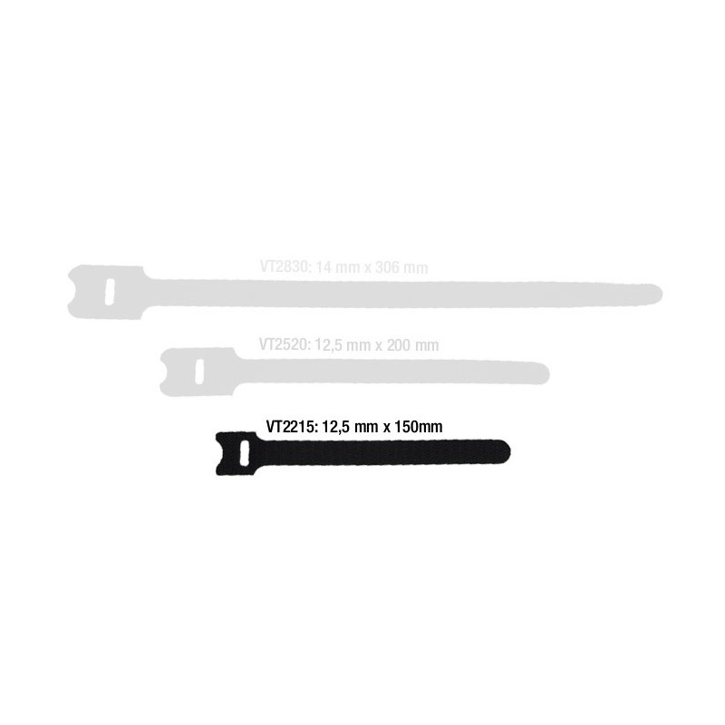 Adam Hall Accessories VT 2215 - Opaska kablowa na rzepy, 150 x 22 mm, czarna - 1