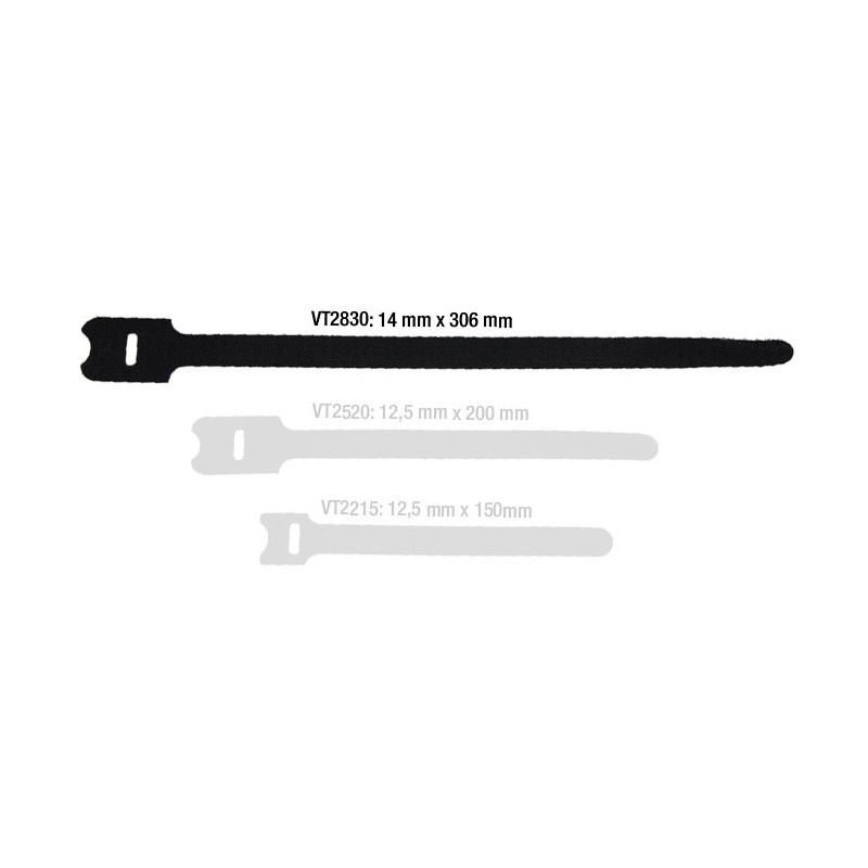 Adam Hall Accessories VT 2830 - Opaska kablowa na rzepy, 306 x 28 mm , czarna - 1