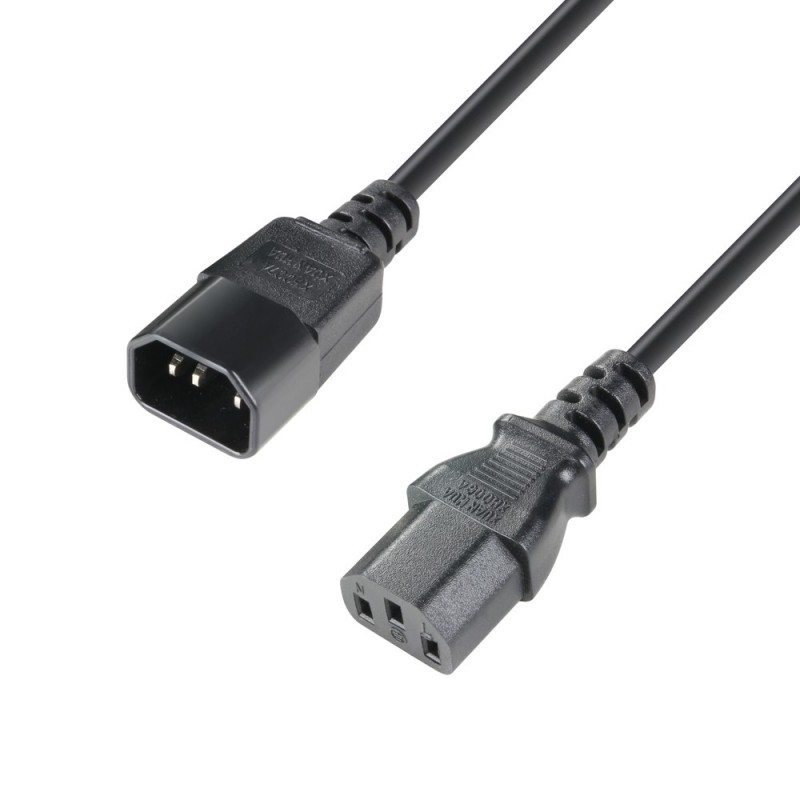 Adam Hall Cables 8101 KC 0100 - Kabel przedłużający IEC 3 x 0,75 mm?, 1 m - 1