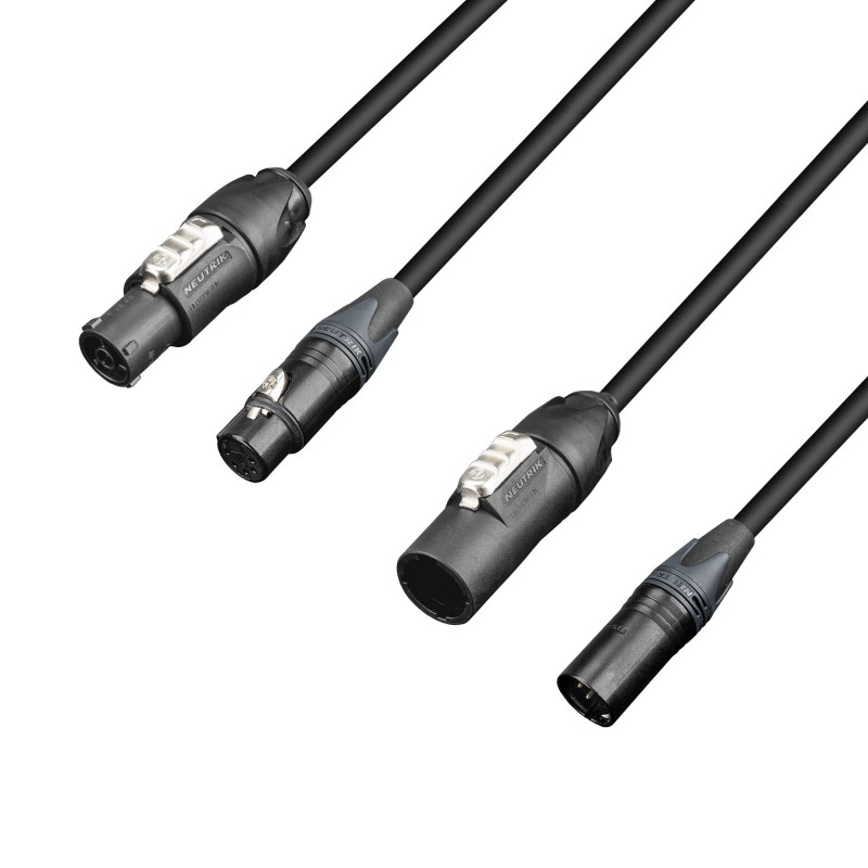 Adam Hall Cables 8101 PSDP5 1000 N - Kabel DMX i zasilania Neutrik ® powerCON TRUE1 TOP & Neutrik ® XLR 5-biegunowy 10 m - 1