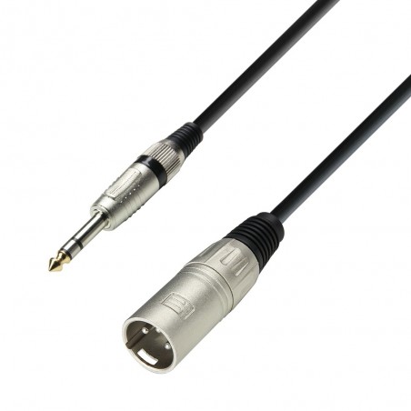 Adam Hall Cables 3 STARS BMV 0300 - Kabel mikrofonowy XLR męskie – jack stereo 6,3 mm, 3 m - 1