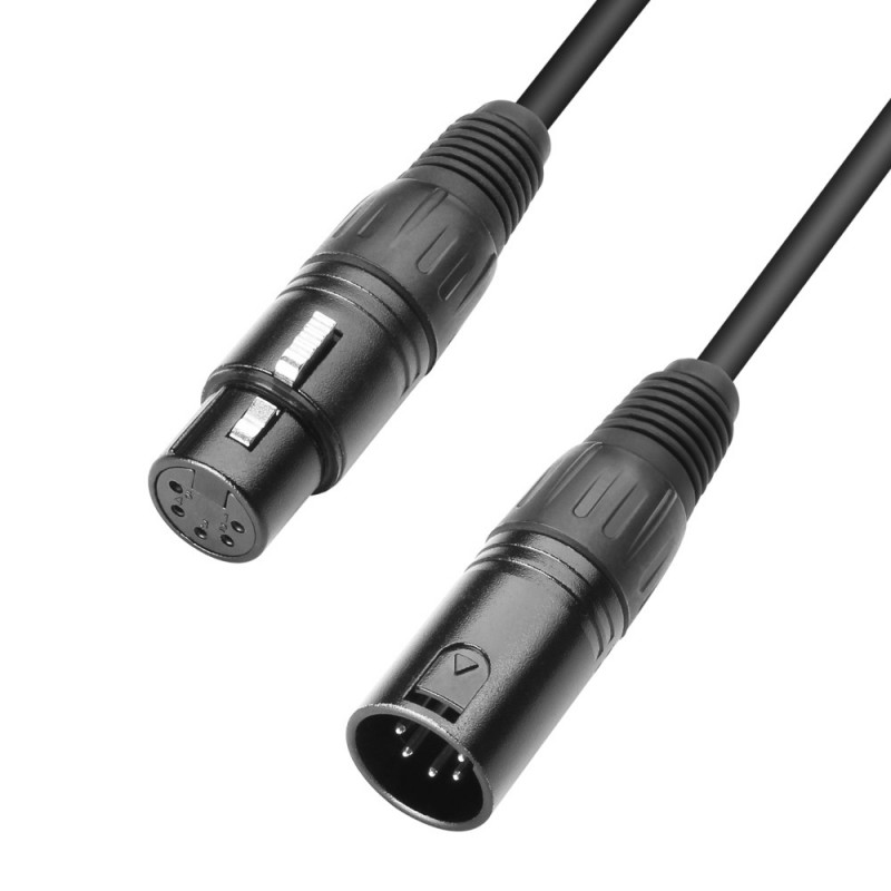 Adam Hall Cables 3 STAR DGH 0050 - Kabel DMX 5-stykowe XLR męskie – 5-stykowe XLR żeńskie, 0,5 m - 1