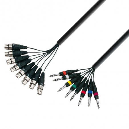 Adam Hall Cables 3 STAR L8 FV 0300 - Kabel Multicore 8 x XLR żeńskie – 8 x jack stereo 6,3 mm, 3 m - 1