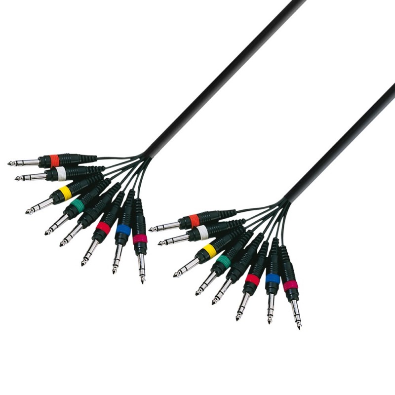 Adam Hall Cables 3 STAR L8 VV 0300 - Kabel Multicore 8 x jack stereo 6,3 mm – 8 x jack stereo 6,3 mm, 3 m - 1