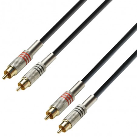 Adam Hall Cables 3 STAR TCC 0300 - Kabel audio 2 x cinch męskie – 2 x cinch męskie, 3 m - 1