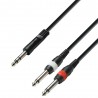 Adam Hall Cables 3 STAR YVPP 0100 - Kabel audio jack stereo 6,3 mm – 2 x jack mono 6,3 mm, 1 m - 1