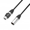 Adam Hall Cables 4 STAR DMF 0150 IP65 - Kabel DMX i AES/EBU: 3-stykowe, męskie XLR – żeńskie XLR, IP65, 1,5 m - 1