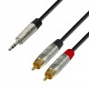 Adam Hall Cables 4 STAR YWCC 0090 - Kabel audio REAN jack stereo 3,5 mm – 2 x cinch męskie, 0,9 m - 1
