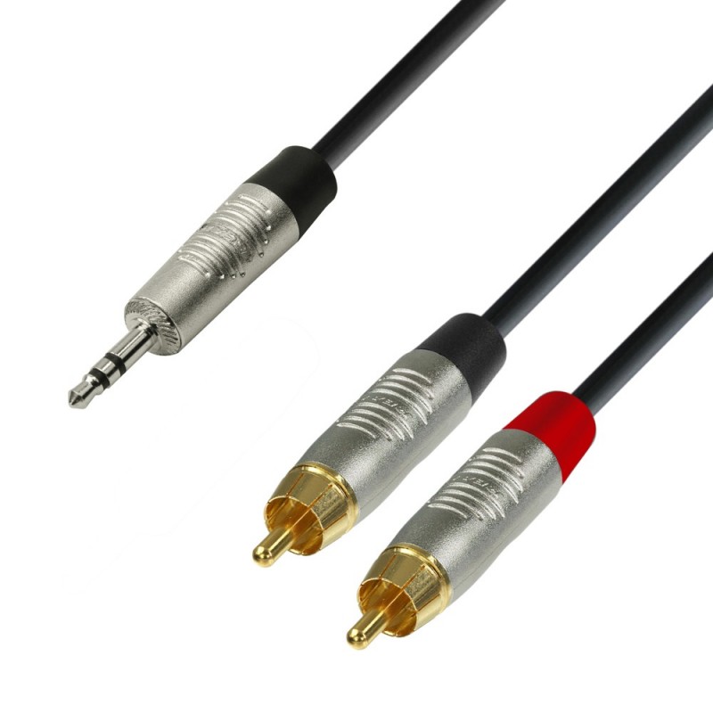 Adam Hall Cables 4 STAR YWCC 0600 - Kabel audio REAN jack stereo 3,5 mm – 2 x cinch męskie, 6 m - 1