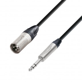 Adam Hall Cables 5 STAR BMV 0150 - Kabel mikrofonowy Neutrik XLR męskie – jack stereo 6,3 mm, 1,5 m - 1