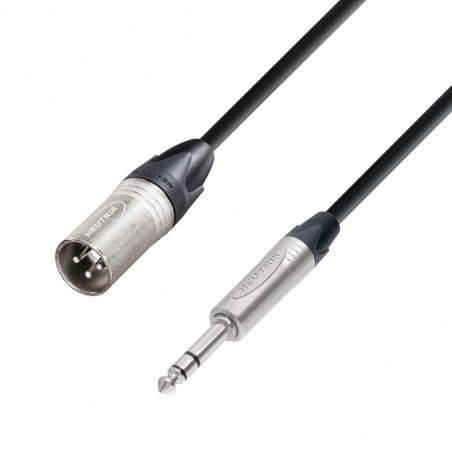 Adam Hall Cables 5 STAR BMV 0150 - Kabel mikrofonowy Neutrik XLR męskie – jack stereo 6,3 mm, 1,5 m - 1