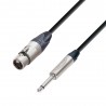 Adam Hall Cables 5 STAR MFP 0150 - Kabel mikrofonowy Neutrik XLR żeńskie – jack mono 6,3 mm, 1,5 m - 1