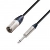 Adam Hall Cables 5 STAR MMP 0150 - Kabel mikrofonowy Neutrik XLR męskie – jack mono 6,3 mm, 1,5 m - 1