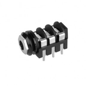 Adam Hall Connectors MJ 6H CD2 - Gniazdo 6,3 mm, jack, stereo, czarne, przełącznik - 1