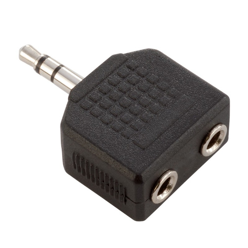 Adam Hall Connectors 7556 - Adapter typu Y 2 x jack stereo 3,5 mm żeński na jack stereo 3,5 mm męski - 1