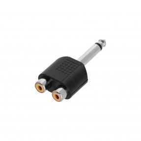 Adam Hall Connectors 4 STAR AY RF2 JM2 - Y-adapter 2 x Cinch żeński do 6,3 mm jack TS męski - 1