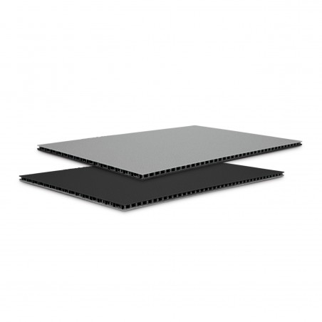 Adam Hall Hardware 0546 BG - Płyta komorowa z polipropylenu SolidLite® czarny / szary 4,5 mm, 2500 x 1250 mm - 1
