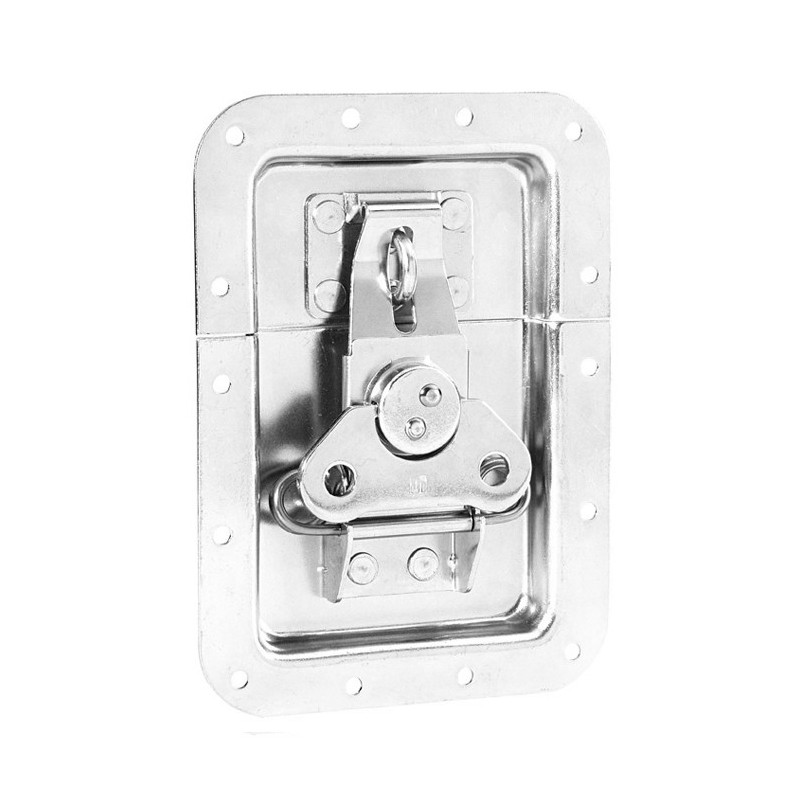 Adam Hall Hardware 17256 - Zamek motylkowy, duży, niezagięty, głębokość: 14 mm, z oczkiem do zawieszenia kłódki - 1 Adam Hall Hardware 17256 - Zamek motylkowy, duży, niezagięty, głębokość: 14 mm, z oczkiem do zawieszenia kłódki - 1