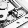 Adam Hall Hardware 17281 P - Zamek motylkowy, średni, niezagięty, głębokość: 12 mm, z oczkiem - 2 Adam Hall Hardware 17281 P - Zamek motylkowy, średni, niezagięty, głębokość: 12 mm, z oczkiem - 2