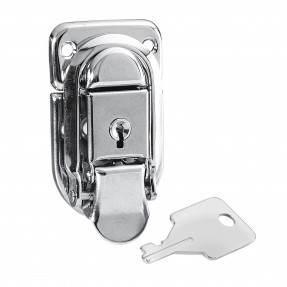 Adam Hall Hardware 1907 - Zamek przykręcany, mały, niklowany, zamykany na zamek - 1