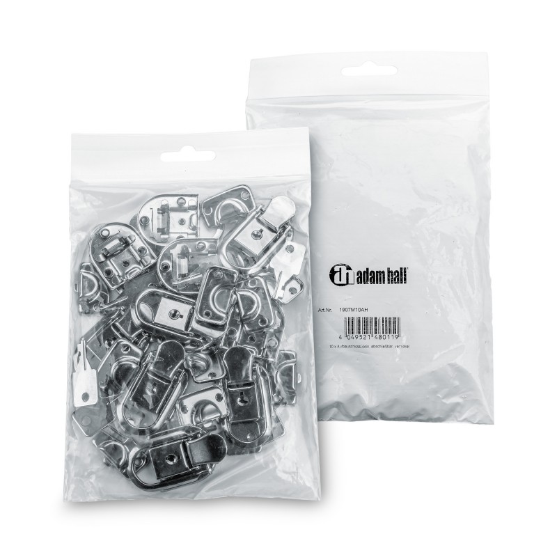 Adam Hall Hardware 1907 M10 AH - 10 x Zamek na śrubę pociągową mały, zamykany, niklowany w opakowaniu typu Bag Packaging - 3 Adam Hall Hardware 1907 M10 AH - 10 x Zamek na śrubę pociągową mały, zamykany, niklowany w opakowaniu typu Bag Packaging - 3