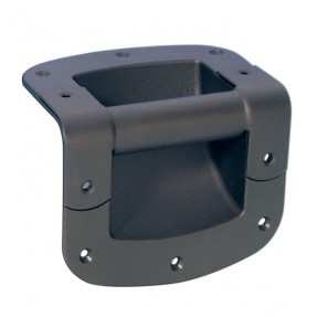 Adam Hall Hardware 34053 - Stalowy uchwyt skrzynkowy do zabudowy w osłonie PVC z promieniem 12 mm, czarny - 1