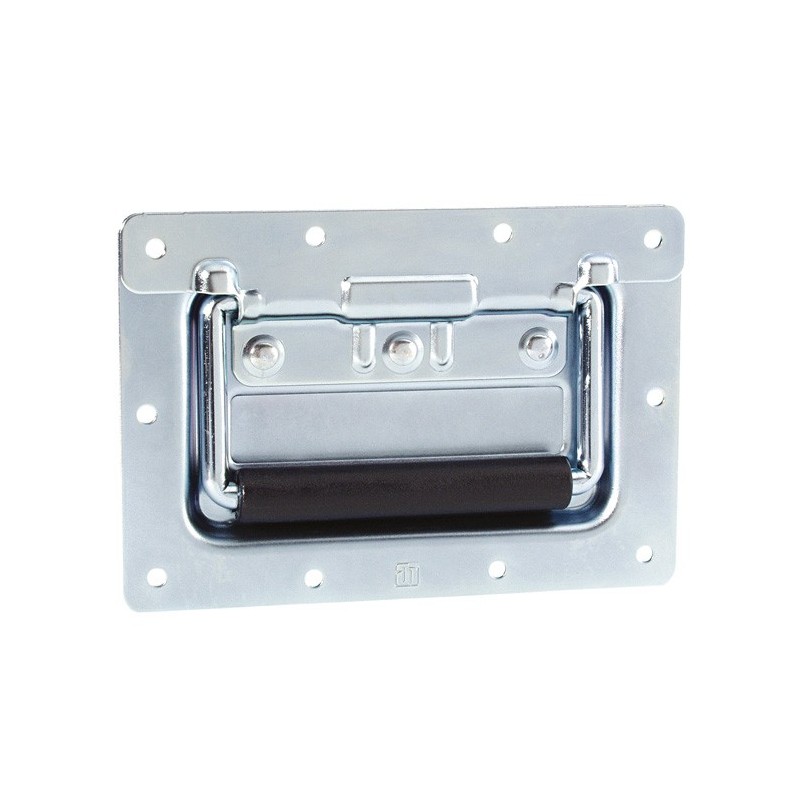 Adam Hall Hardware 34102 - Uchwyt klapowy, średni, sprężynowy, w dużej obudowie montażowej, głębokość: 9,5 mm - 1 Adam Hall Hardware 34102 - Uchwyt klapowy, średni, sprężynowy, w dużej obudowie montażowej, głębokość: 9,5 mm - 1