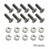 Adam Hall Hardware 5420 BLK M100 AH - Komplet stu czarnych śrub krzyżakowych M3 x 10 z nakrętką do złącza XLR, w woreczku - 1 Adam Hall Hardware 5420 BLK M100 AH - Komplet stu czarnych śrub krzyżakowych M3 x 10 z nakrętką do złącza XLR, w woreczku - 1