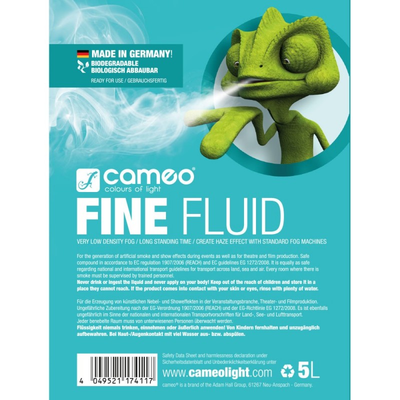 Cameo FINE FLUID 5 L - Płyn do wytwarzania mgły o niewielkiej gęstości i bardzo długim okresie trwałości, 5 l - 2