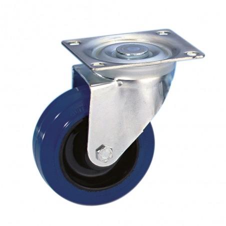 Guitel 37023 - Kółko zwrotne 100 mm z niebieską oponą - 1