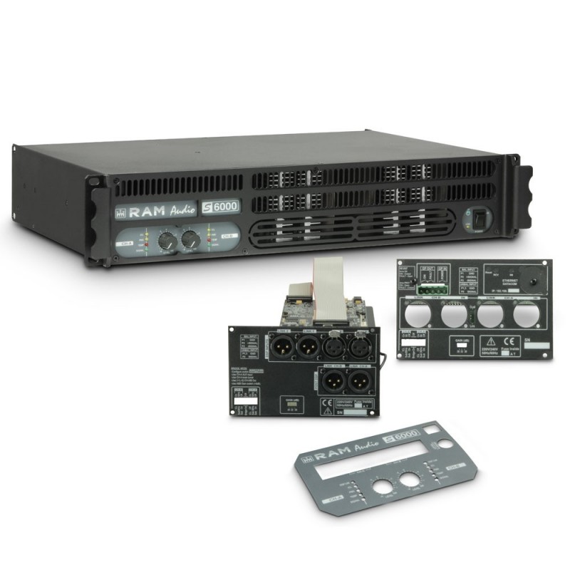 Ram Audio S 6000 DSP GPIO - Końcówka mocy PA 2 x 2950 W, 2 Ω, z modułami DSP i GPIO - 1