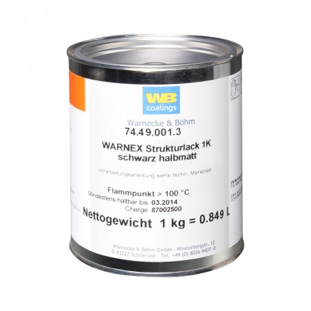 Warnex 0131 - Lakier strukturalny, czarny, 1 kg Warnex - 1